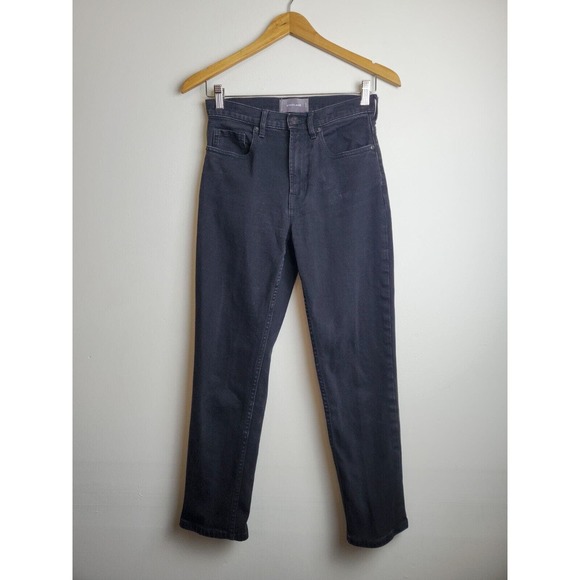 Everlane 26 Jeans High Waist Straight Black Womens Stretch - Picture 11 of 11
